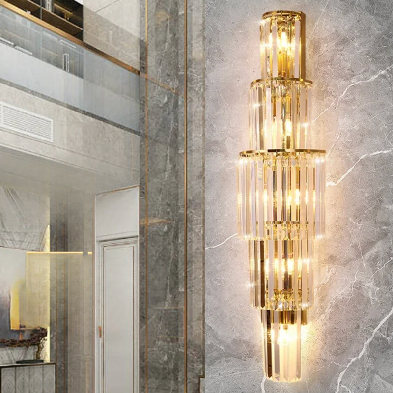 Applique Murale Cristal en Verre Haut de Gamme Moderne pour Salon | Design Hôtel de Luxe