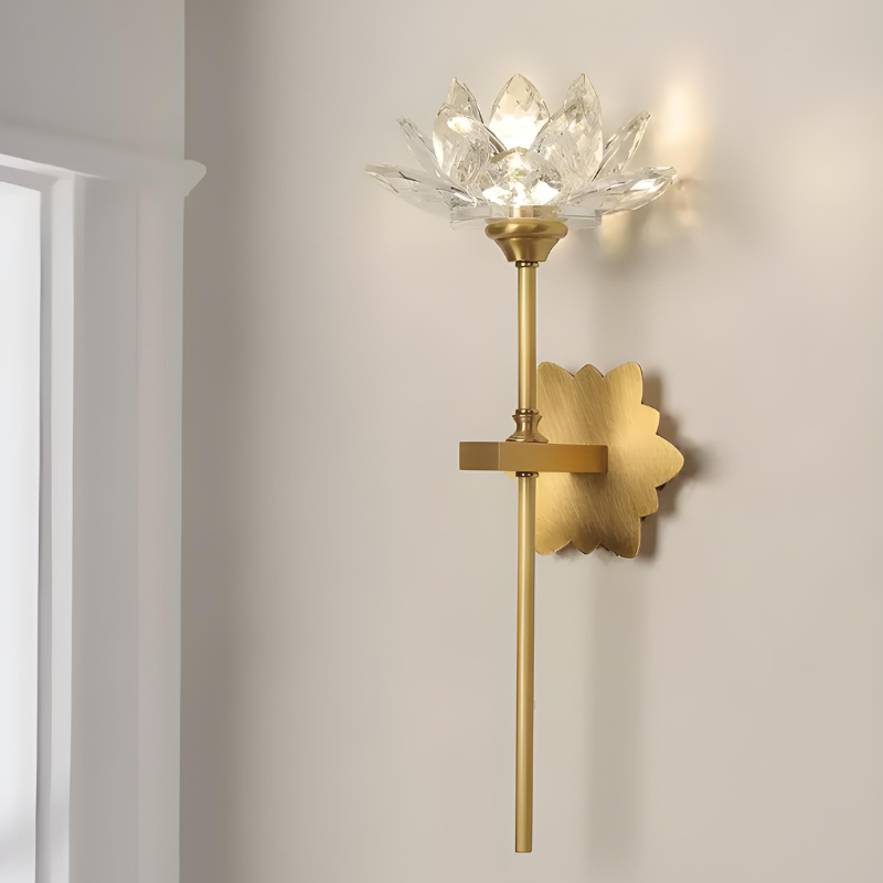 Applique Murale LED Cristal Moderne Design et Décoratif | Style Lotus