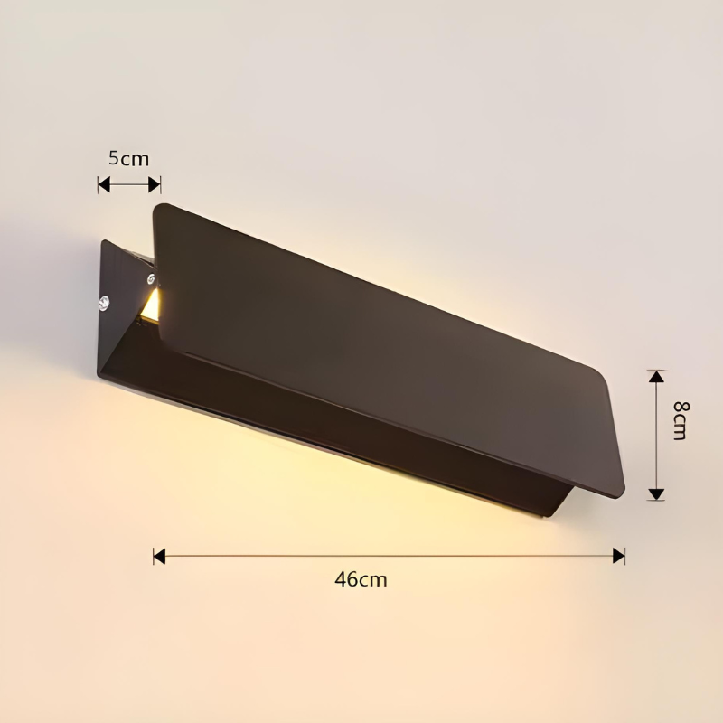 Applique Murale LED Rectangulaire Ajustable Noire