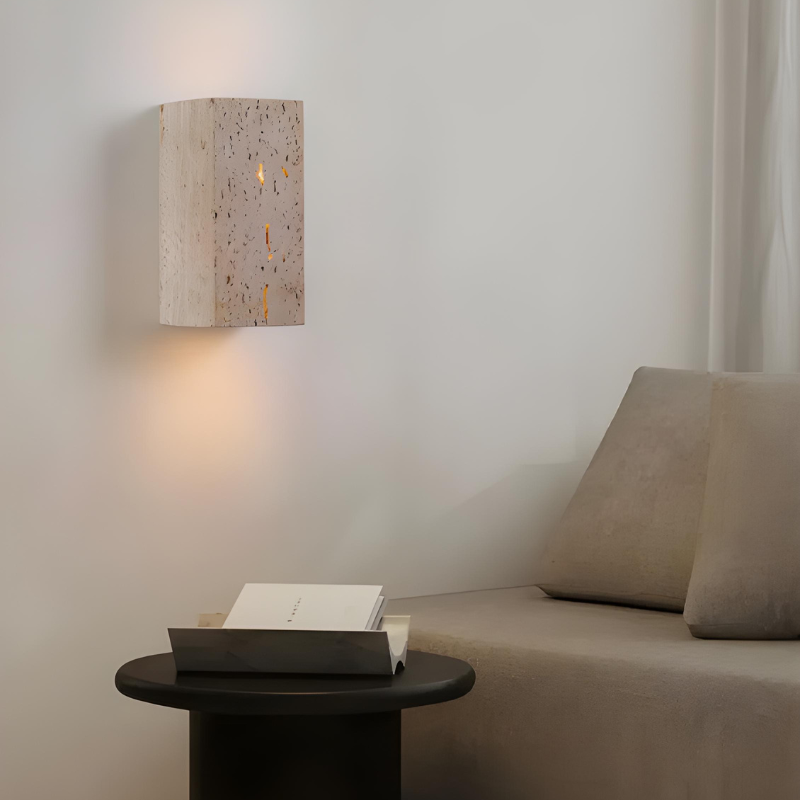 Applique Murale Extérieure Minimaliste Moderne en Pierre Naturelle