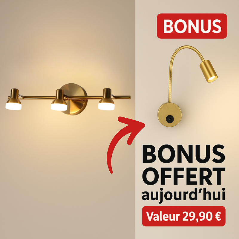 Applique Murale Salle de Bain LED Rotative Moderne