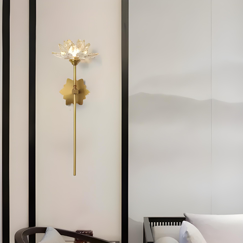 Applique Murale LED Cristal Moderne Design et Décoratif | Style Lotus