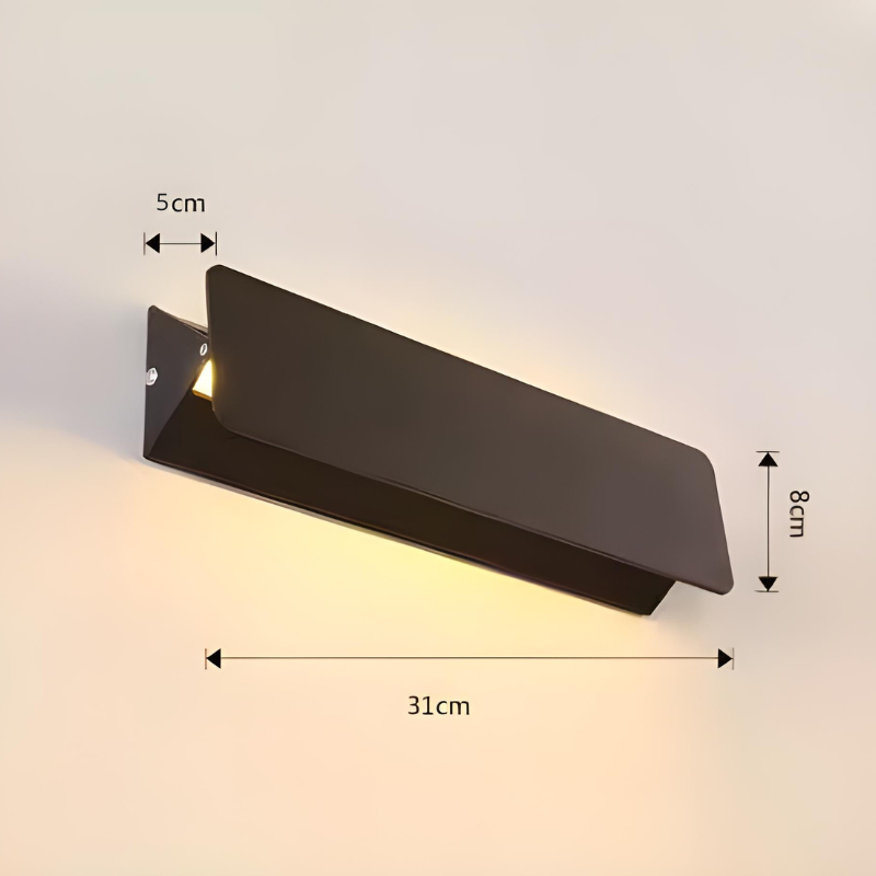 Applique Murale LED Rectangulaire Ajustable Noire