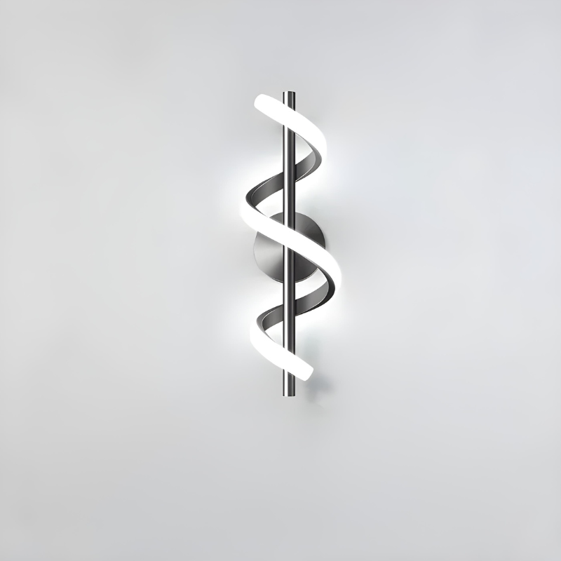 Applique Murale LED Luxe Noir, Blanc et Or