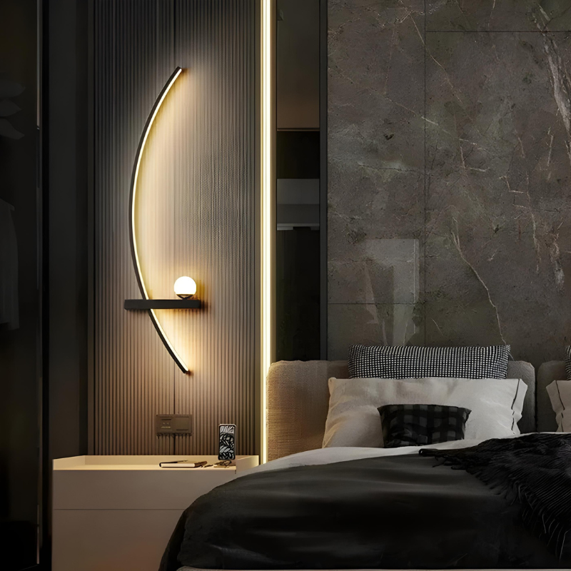 Applique Murale LED Minimaliste Moderne | Arc de Cercle