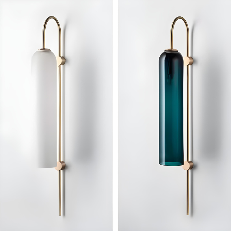 Applique Murale Salon LED Cylindrique en Verre Moderne Nordique