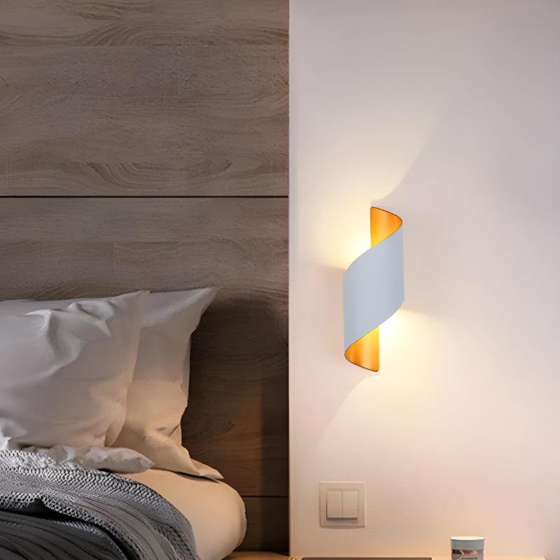 Applique Murale LED Extérieure Scandinave Design Spiralé Minimaliste et Moderne | Étanche