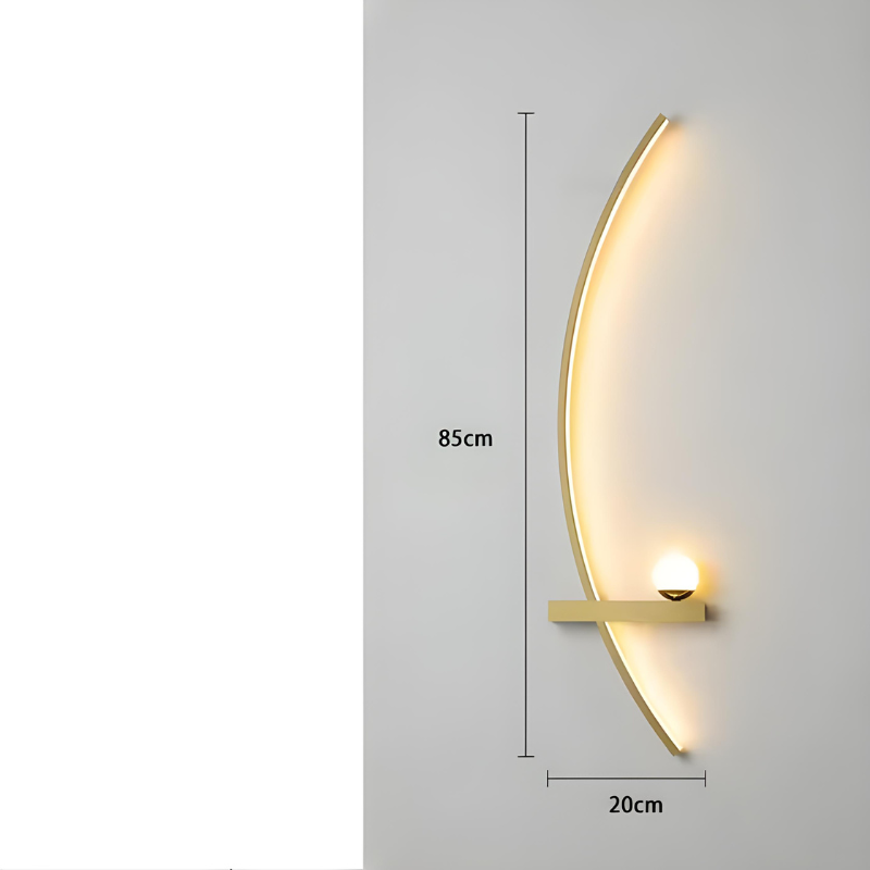 Applique Murale LED Minimaliste Moderne | Arc de Cercle