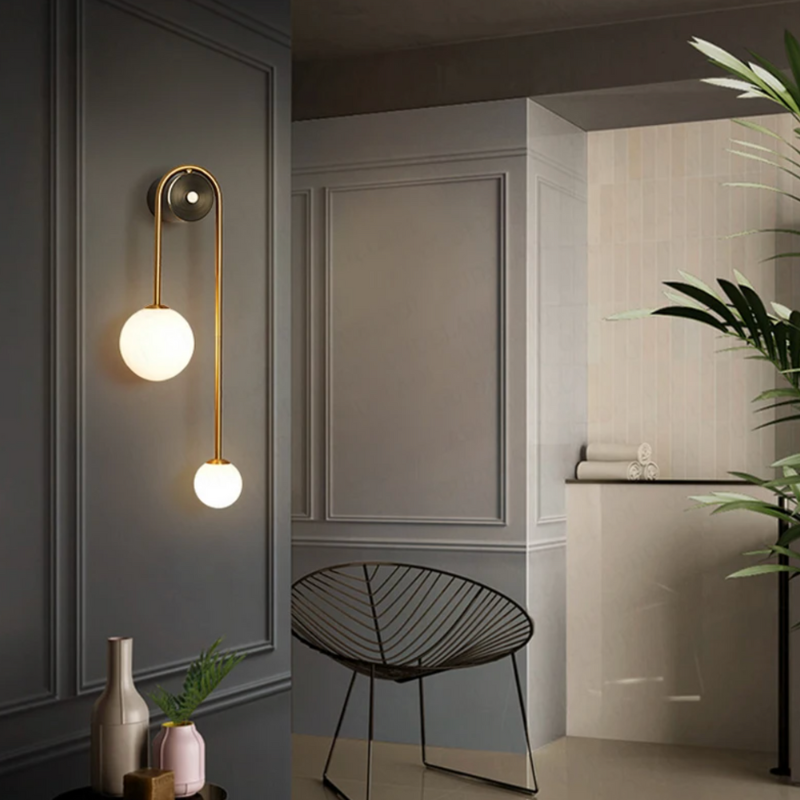 Applique Murale LED Minimaliste Nordique Décoratif et Design | Double Sphère
