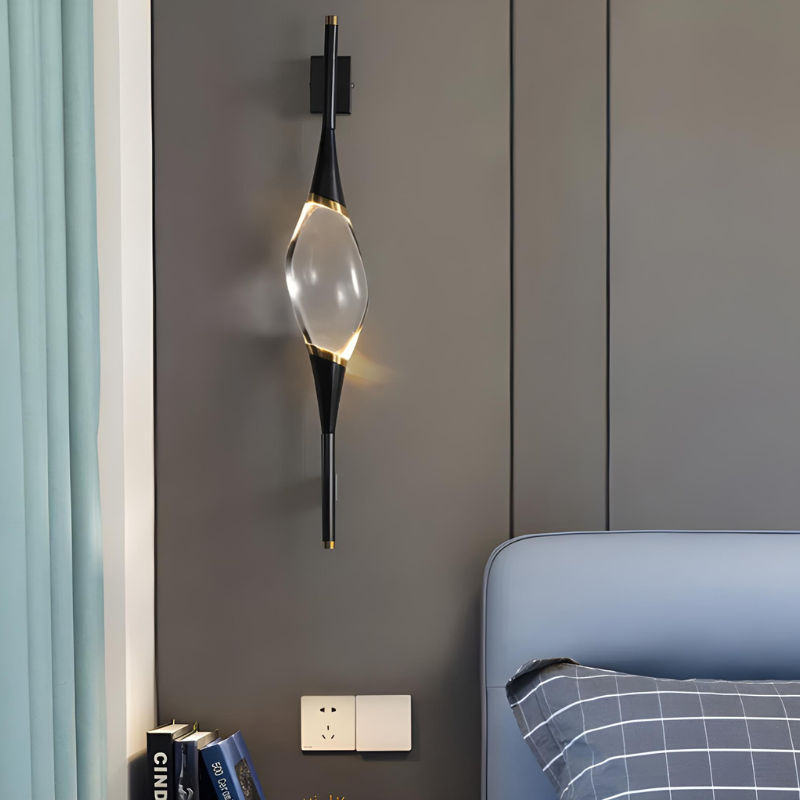 Applique Murale LED Design Décoratif et Moderne en Cuivre et Cristal | Éclairage de Luxe
