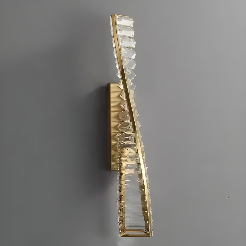 Applique Murale LED Dorée à Éclats de Cristal Haut de Gamme | Design Moderne Décoratif