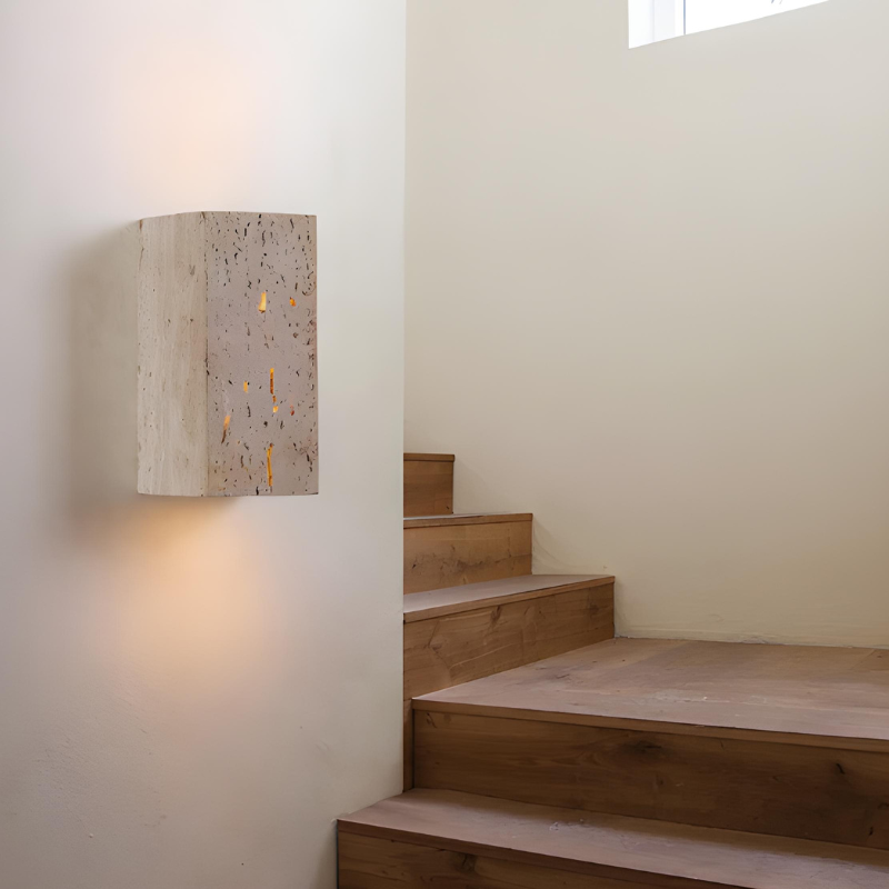 Applique Murale Extérieure Minimaliste Moderne en Pierre Naturelle