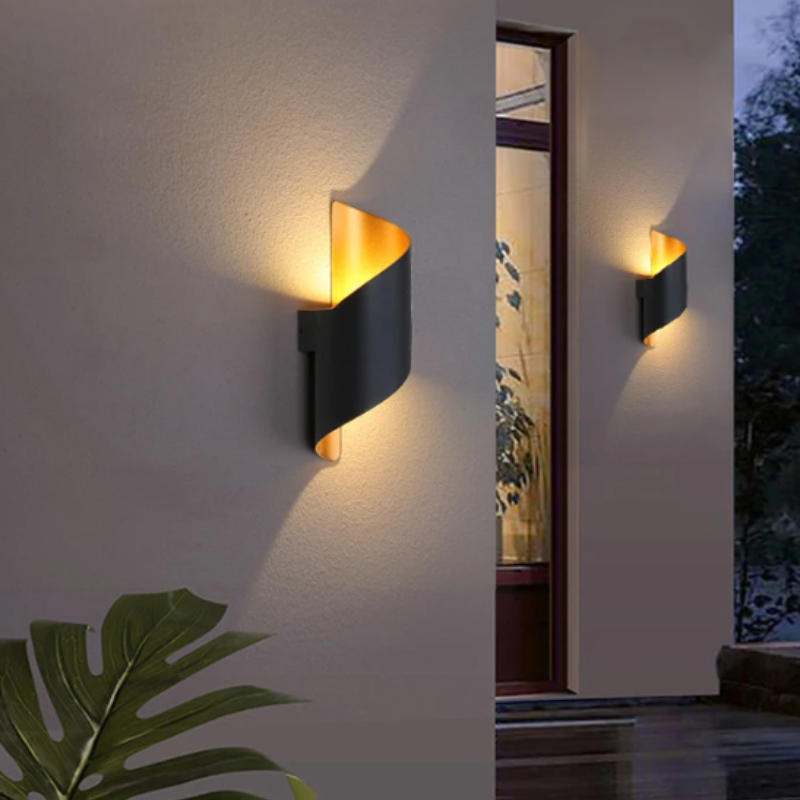 Applique Murale LED Extérieure Scandinave Design Spiralé Minimaliste et Moderne | Étanche