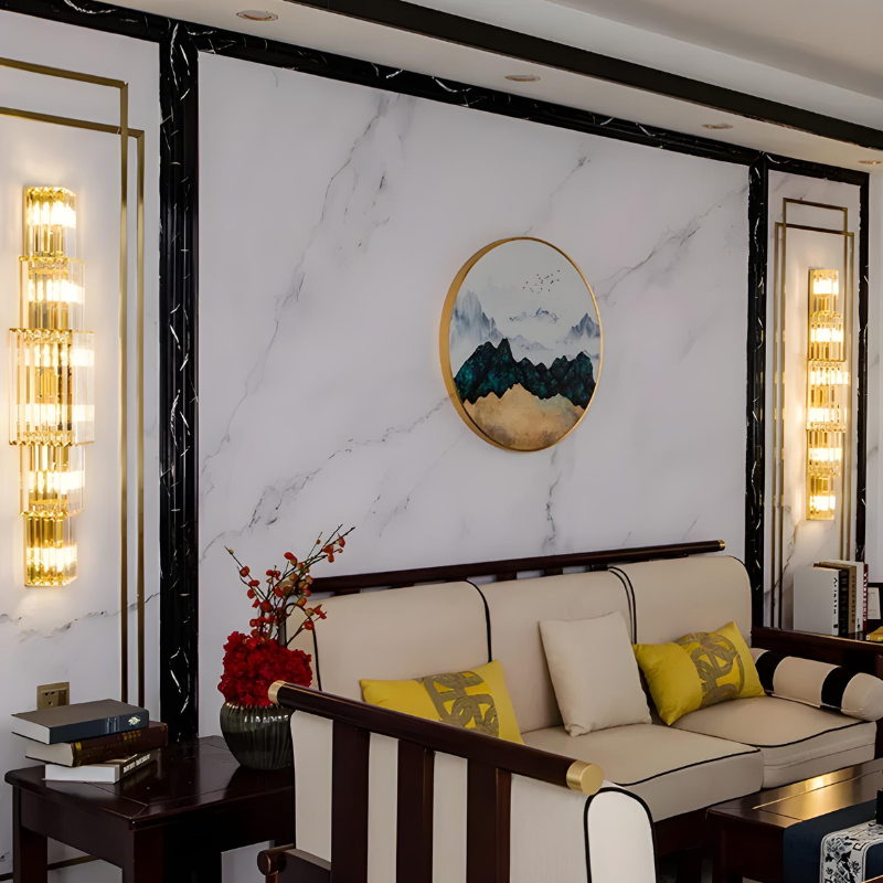 Applique Murale Cristal en Verre Haut de Gamme Moderne pour Salon | Design Hôtel de Luxe