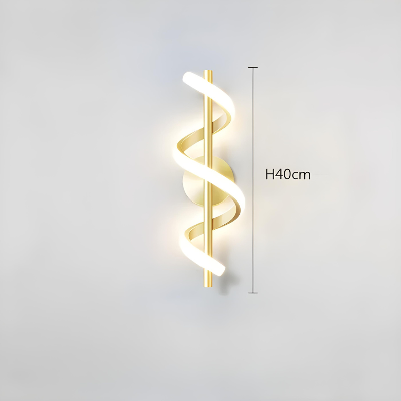 Applique Murale LED Luxe Noir, Blanc et Or