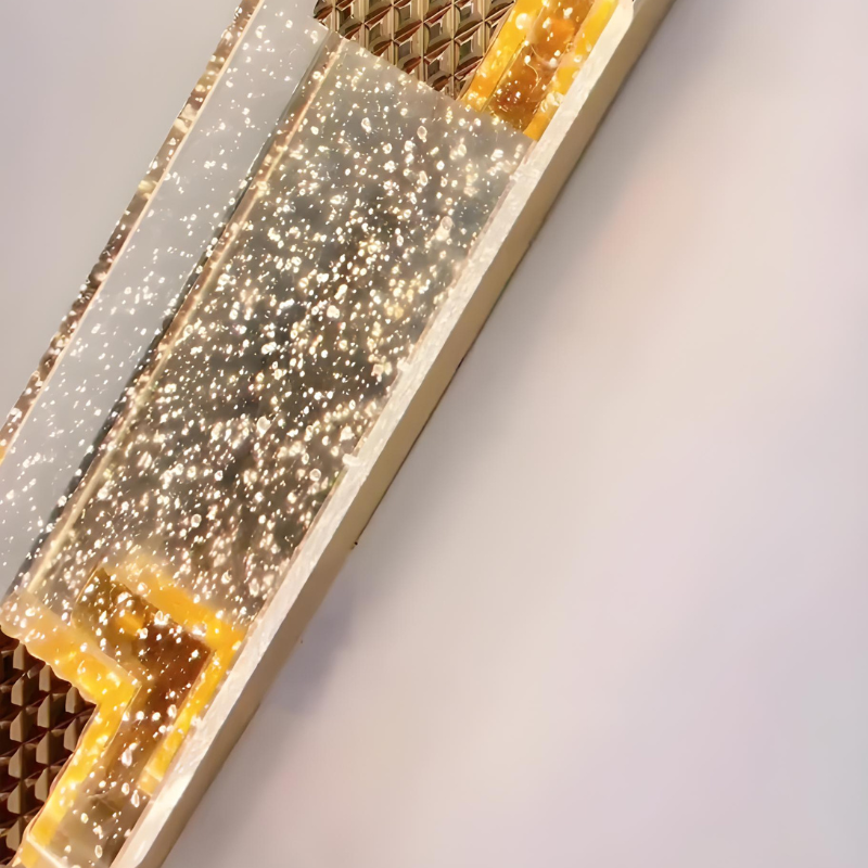 Applique Murale LED de Luxe en Cristal Doré | Éclat Moderne pour Intérieurs Haut de Gamme