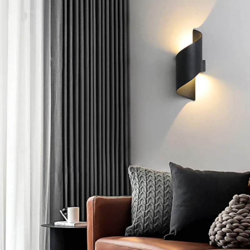 Applique Murale LED Extérieure Scandinave Design Spiralé Minimaliste et Moderne | Étanche