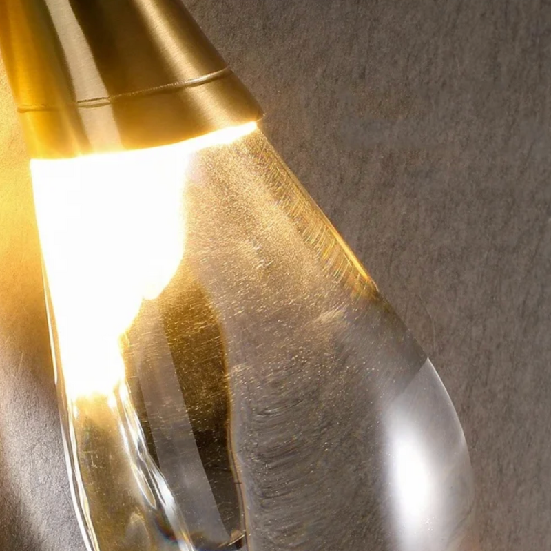 Applique Murale LED Design Décoratif et Moderne en Cuivre et Cristal | Éclairage de Luxe