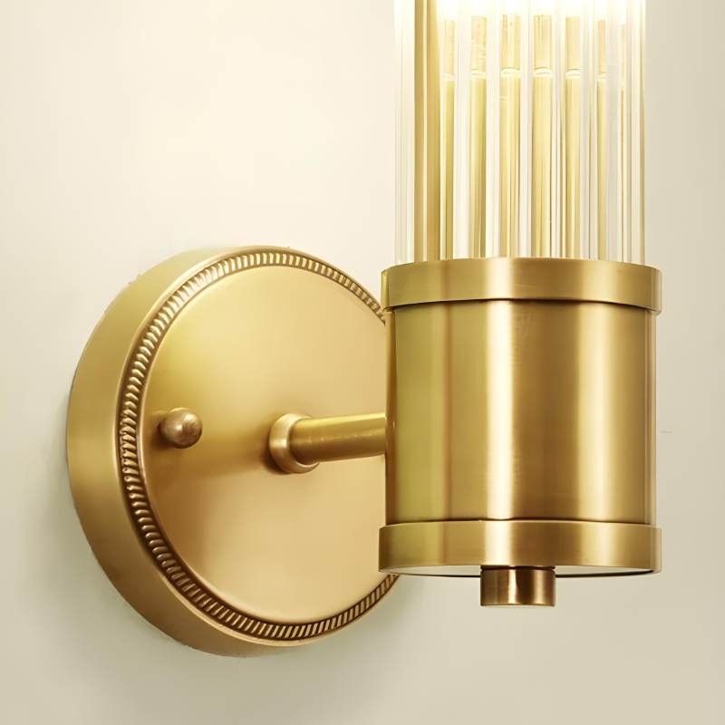 Applique LED Murale Luxe Moderne en Cristal | Design Nordique en Métal Doré