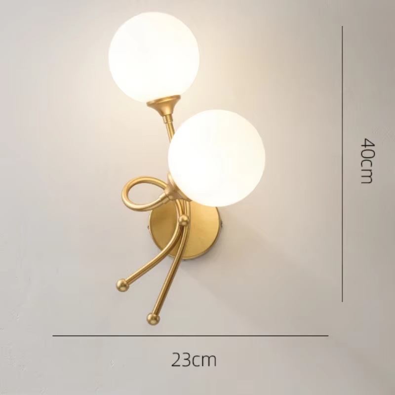 Applique Murale Chambre Interrupteur LED Nordique en Verre