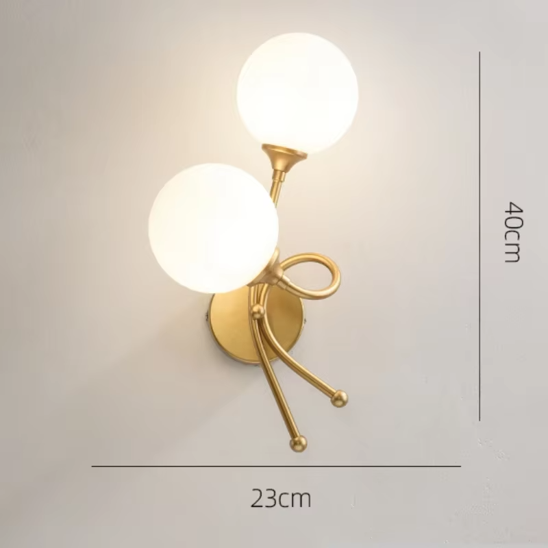 Applique Murale Chambre Interrupteur LED Nordique en Verre