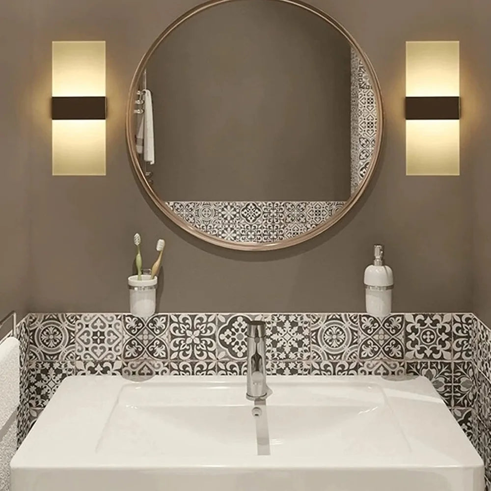 Applique Murale LED Tactile Rectangulaire avec Détecteur de Mouvement